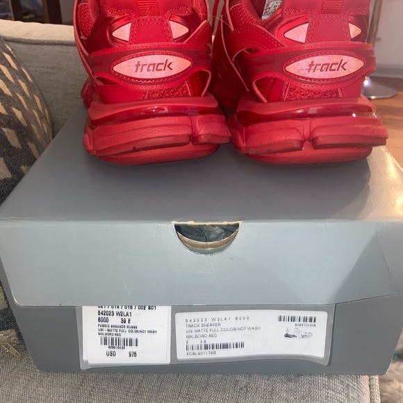 Red Balenciaga Track Sneakers - Picture 8 of 14